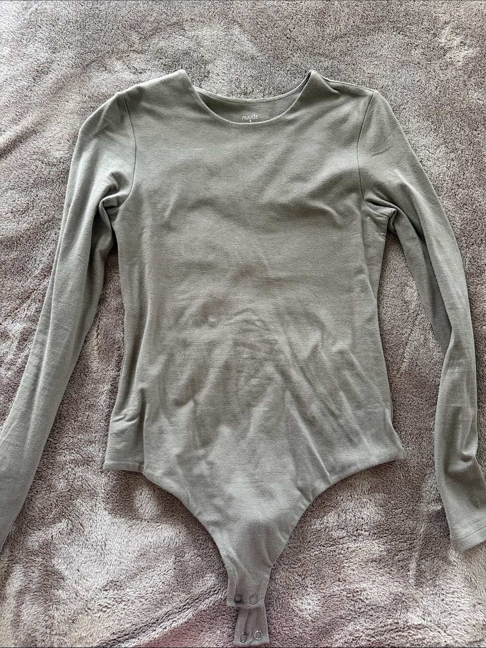 Nuuds Long Sleeve Bodysuit in mocha